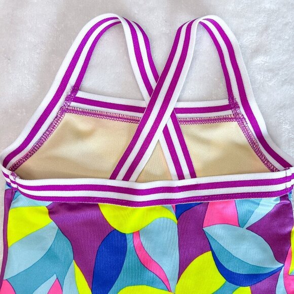 Lands' End Two Piece Tankini Swimsuit | Toddler Girls | 2T | Colorful | Purple - Picture 6 of 11